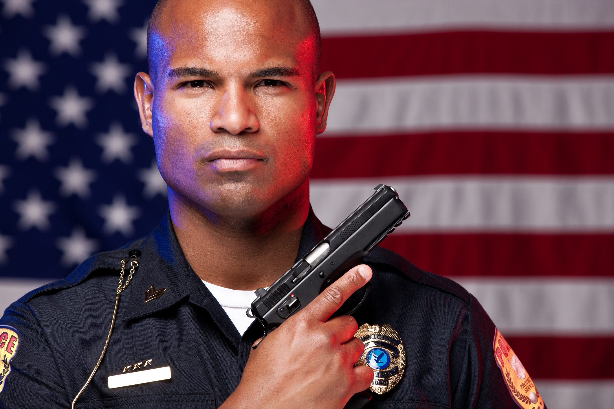 american police guns
